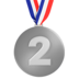 2nd Place Medal Emoji Copy Paste ― 🥈 - apple