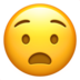 Anguished Face Emoji Copy Paste ― 😧 - apple