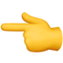 Backhand Index Pointing Left Emoji Copy Paste ― 👈 - apple