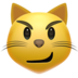 Cat With Wry Smile Emoji Copy Paste ― 😼 - apple