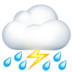 Cloud With Lightning And Rain Emoji Copy Paste ― ⛈️ - apple