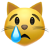 Crying Cat Emoji Copy Paste ― 😿 - apple