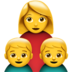 Family: Woman, Boy, Boy Emoji Copy Paste ― 👩‍👦‍👦 - apple
