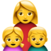 Family: Woman, Girl, Boy Emoji Copy Paste ― 👩‍👧‍👦 - apple