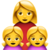 Family: Woman, Girl, Girl Emoji Copy Paste ― 👩‍👧‍👧 - apple