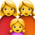 Family: Woman, Woman, Girl Emoji Copy Paste ― 👩‍👩‍👧 - apple