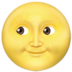 Full Moon Face Emoji Copy Paste ― 🌝 - apple