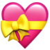 Heart With Ribbon Emoji Copy Paste ― 💝 - apple