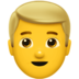 Man: Blond Hair Emoji Copy Paste ― 👱‍♂ - apple