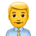 Man Office Worker Emoji Copy Paste ― 👨‍💼 - apple
