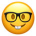Nerd Face Emoji Copy Paste ― 🤓 - apple