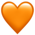 Orange Heart Emoji Copy Paste ― 🧡 - apple