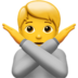 Person Gesturing NO Emoji Copy Paste ― 🙅 - apple