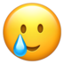 Smiling Face With Tear Emoji Copy Paste ― 🥲 - apple