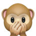 Speak-no-evil Monkey Emoji Copy Paste ― 🙊 - apple