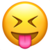 Squinting Face With Tongue Emoji Copy Paste ― 😝 - apple