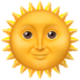 Sun With Face Emoji Copy Paste ― 🌞 - apple