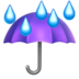 Umbrella With Rain Drops Emoji Copy Paste ― ☔ - apple