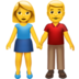 Woman And Man Holding Hands Emoji Copy Paste ― 👫 - apple
