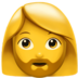 Woman: Beard Emoji Copy Paste ― 🧔‍♀ - apple