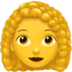 Woman: Curly Hair Emoji Copy Paste ― 👩‍🦱 - apple