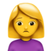 Woman Frowning Emoji Copy Paste ― 🙍‍♀ - apple