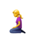 Woman Kneeling Emoji Copy Paste ― 🧎‍♀ - apple