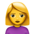 Woman Pouting Emoji Copy Paste ― 🙎‍♀ - apple