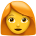 Woman: Red Hair Emoji Copy Paste ― 👩‍🦰 - apple