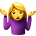 Woman Shrugging Emoji Copy Paste ― 🤷‍♀ - apple