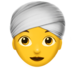 Woman Wearing Turban Emoji Copy Paste ― 👳‍♀ - apple