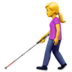 Woman With White Cane Emoji Copy Paste ― 👩‍🦯 - apple