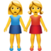 Women Holding Hands Emoji Copy Paste ― 👭 - apple