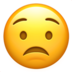 Worried Face Emoji Copy Paste ― 😟 - apple