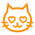 Smiling Cat With Heart-eyes Emoji Copy Paste ― 😻 - docomo