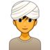 Man Wearing Turban Emoji Copy Paste ― 👳‍♂ - emojidex