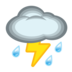 Cloud With Lightning And Rain Emoji Copy Paste ― ⛈️ - emojidex