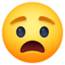 Anguished Face Emoji Copy Paste ― 😧 - facebook