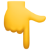 Backhand Index Pointing Down Emoji Copy Paste ― 👇 - facebook