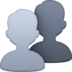Busts In Silhouette Emoji Copy Paste ― 👥 - facebook