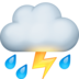 Cloud With Lightning And Rain Emoji Copy Paste ― ⛈️ - facebook