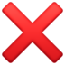 Cross Mark Emoji Copy Paste ― ❌ - facebook
