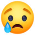 Crying Face Emoji Copy Paste ― 😢 - facebook