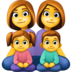 Family: Woman, Woman, Girl, Boy Emoji Copy Paste ― 👩‍👩‍👧‍👦 - facebook