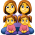 Family: Woman, Woman, Girl, Girl Emoji Copy Paste ― 👩‍👩‍👧‍👧 - facebook