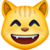Grinning Cat With Smiling Eyes Emoji Copy Paste ― 😸 - facebook