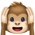 Hear-no-evil Monkey Emoji Copy Paste ― 🙉 - facebook