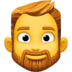 Man: Beard Emoji Copy Paste ― 🧔‍♂ - facebook