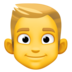 Man: Blond Hair Emoji Copy Paste ― 👱‍♂ - facebook