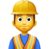 Man Construction Worker Emoji Copy Paste ― 👷‍♂ - facebook